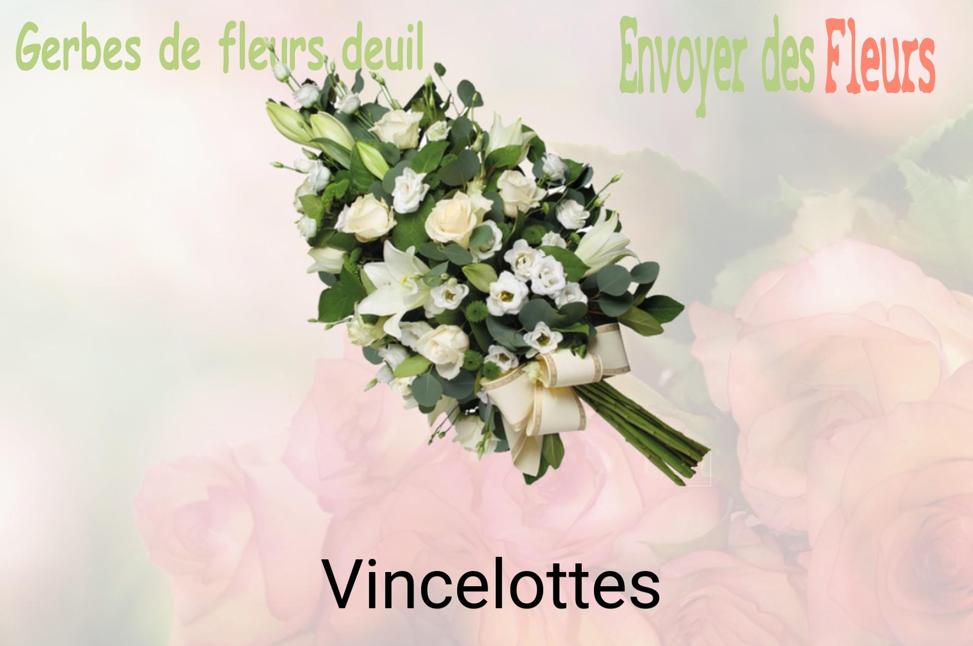Gerbe de fleurs de deuil livrée à Vincelottes